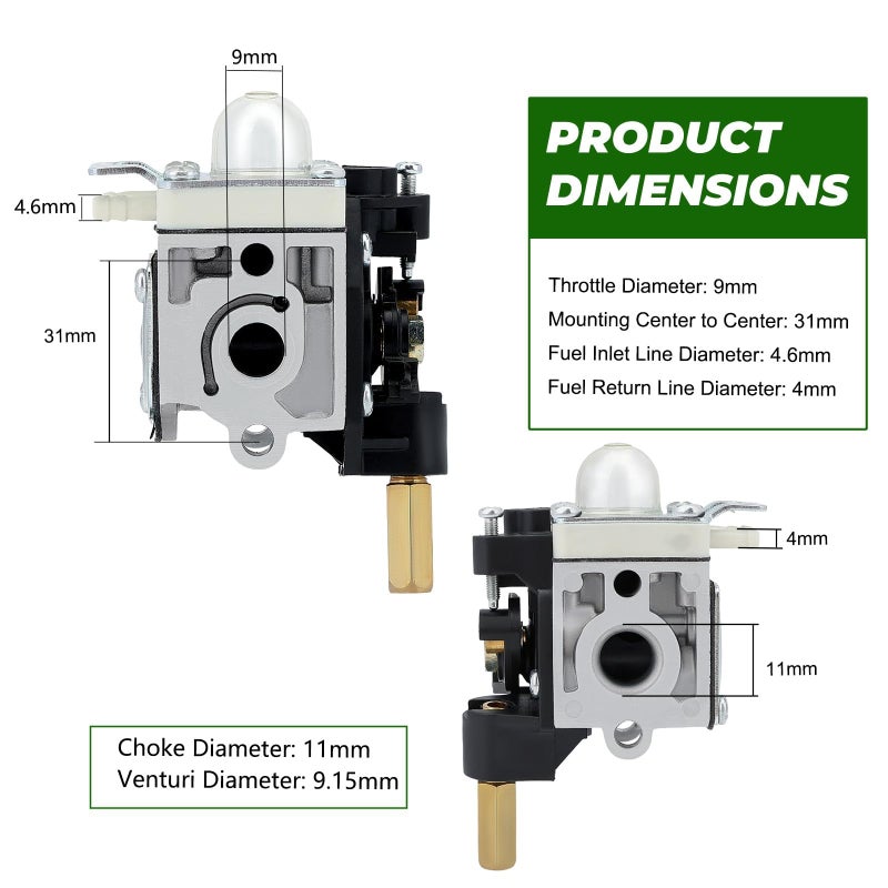 Dalom SRM 230 Carburetor for Echo SRM 230 SRM210 SRM231 GT230 GT231 PE230 PE231 PAS230 PAS231 PPT230 PPT231 Weed Eater Trimmer Replace RB-K70 - Image 5